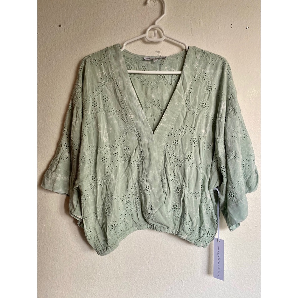 Young Fabulous & Broke Tia Eyelet Top